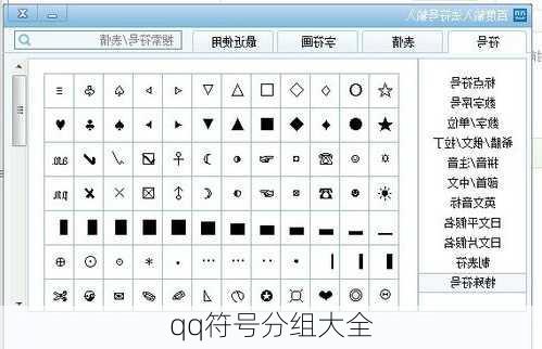 qq符号分组大全