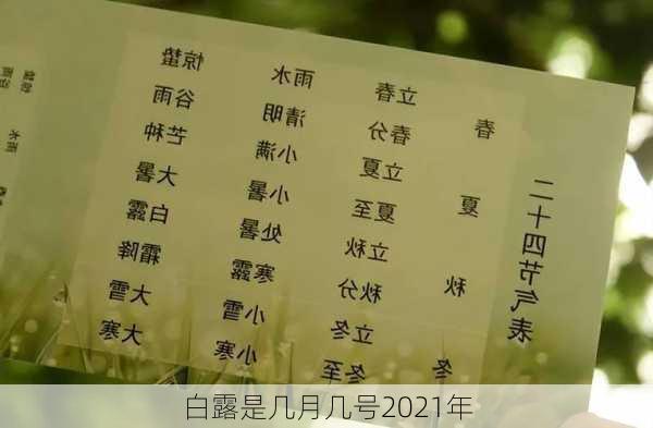 白露是几月几号2021年