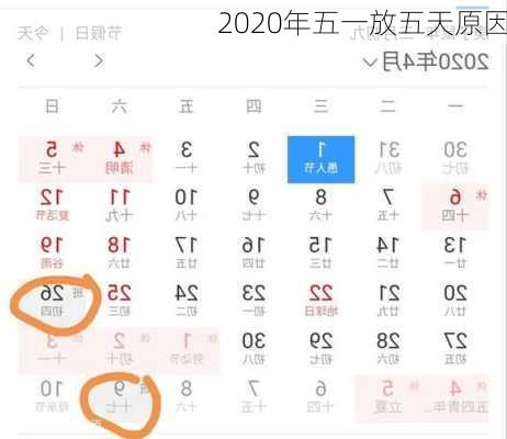 2020年五一放五天原因