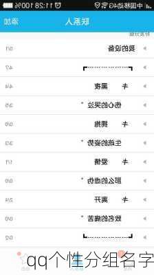 qq个性分组名字