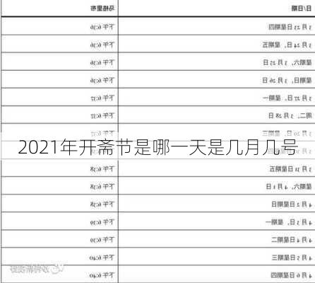 2021年开斋节是哪一天是几月几号