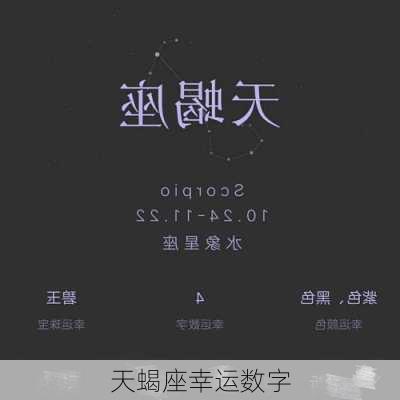 天蝎座幸运数字