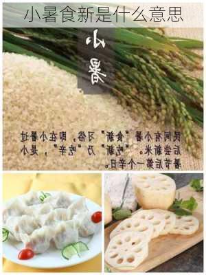 小暑食新是什么意思