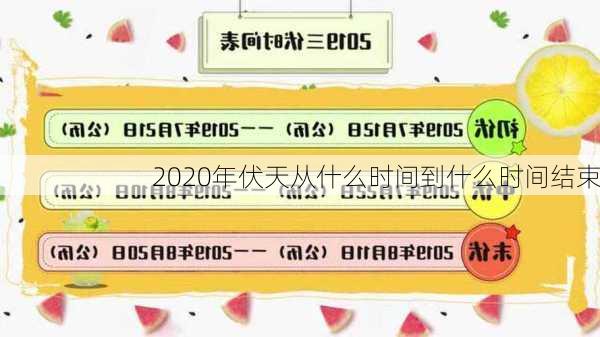 2020年伏天从什么时间到什么时间结束