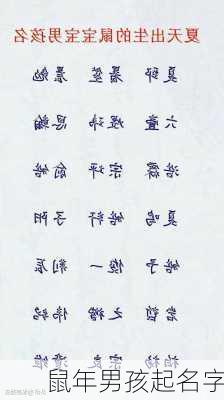 鼠年男孩起名字