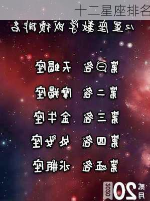 十二星座排名