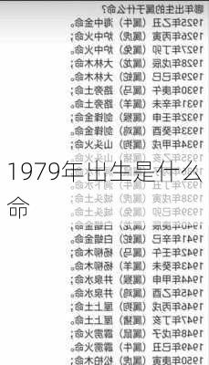 1979年出生是什么命