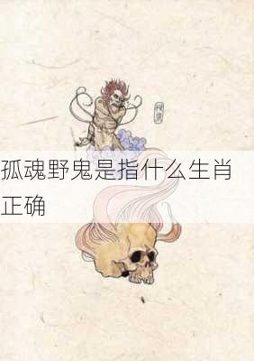 孤魂野鬼是指什么生肖正确