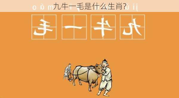 九牛一毛是什么生肖?