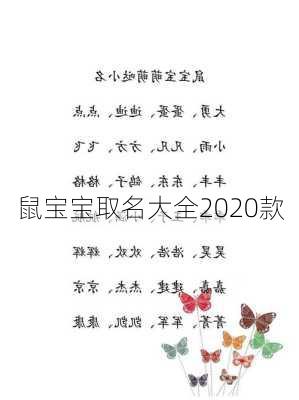 鼠宝宝取名大全2020款