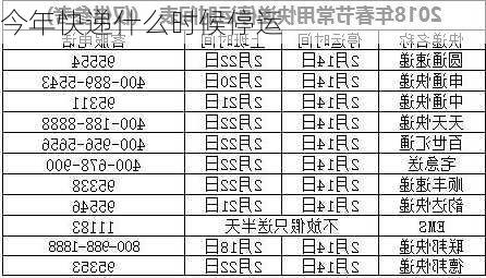 今年快递什么时候停运