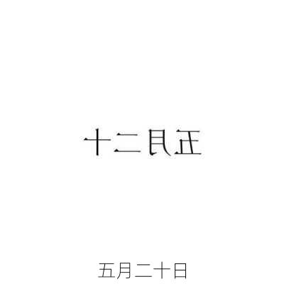 五月二十日