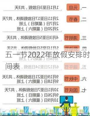 五一节2022年放假安排时间表