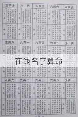 在线名字算命