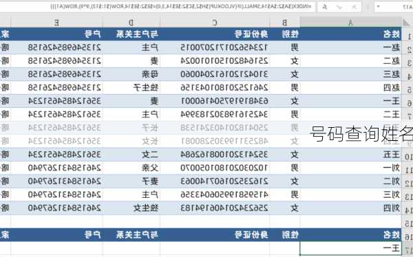 号码查询姓名