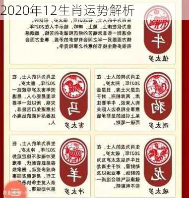 2020年12生肖运势解析