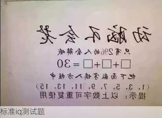 标准iq测试题