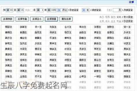 生辰八字免费起名网