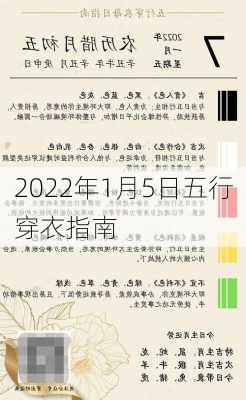 2022年1月5日五行穿衣指南