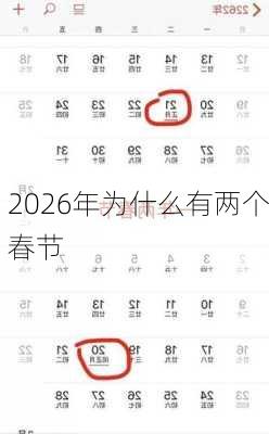 2026年为什么有两个春节