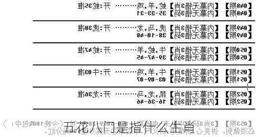 五花八门是指什么生肖