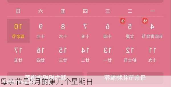 母亲节是5月的第几个星期日