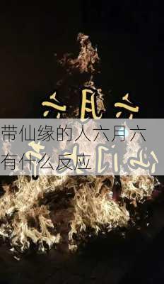 带仙缘的人六月六有什么反应