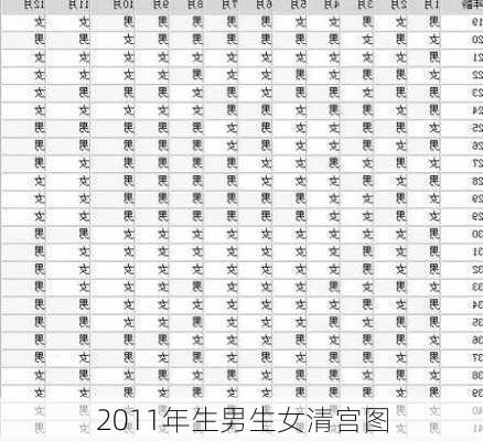 2011年生男生女清宫图