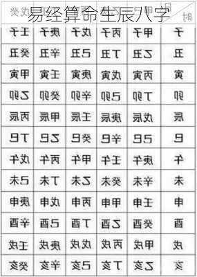 易经算命生辰八字