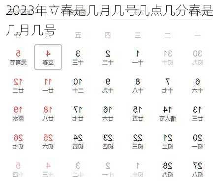 2023年立春是几月几号几点几分春是几月几号