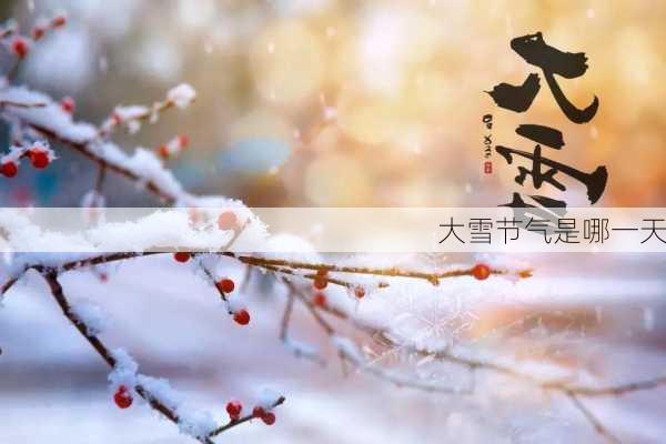 大雪节气是哪一天