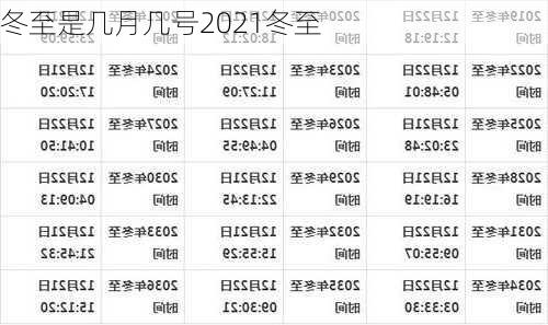 冬至是几月几号2021冬至