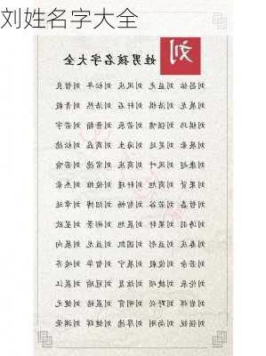 刘姓名字大全