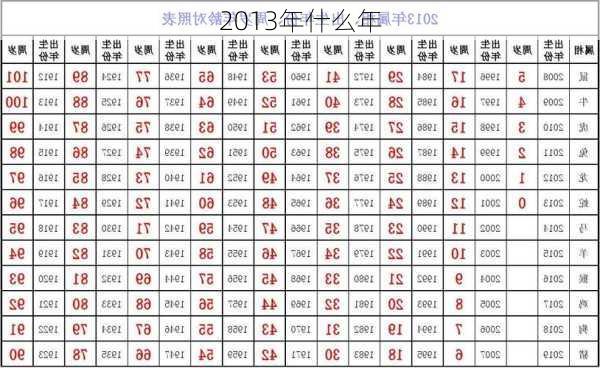 2013年什么年