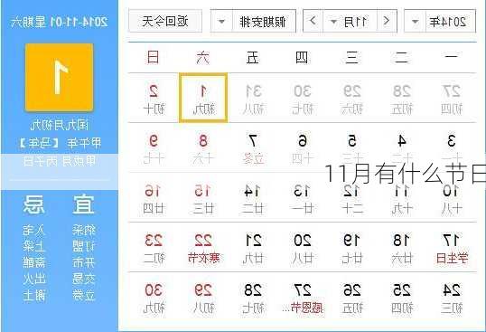 11月有什么节日