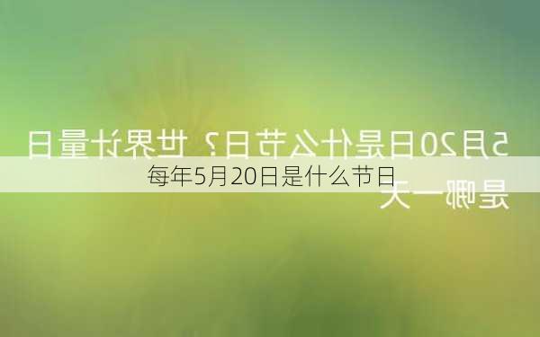 每年5月20日是什么节日