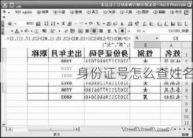 身份证号怎么查姓名