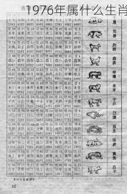 1976年属什么生肖