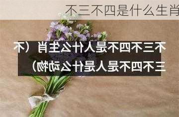 不三不四是什么生肖