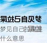 梦见自己拉屎是什么意思