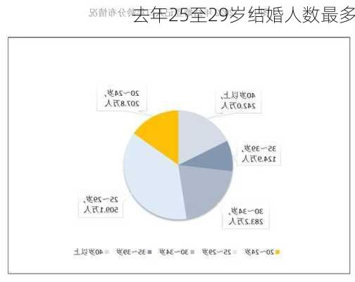 去年25至29岁结婚人数最多