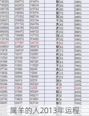 属羊的人2013年运程