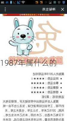 1987年属什么的