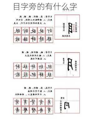 目字旁的有什么字