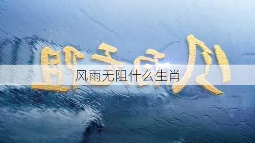 风雨无阻什么生肖