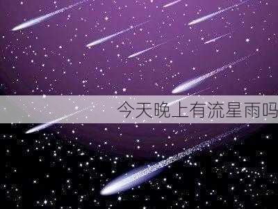 今天晚上有流星雨吗