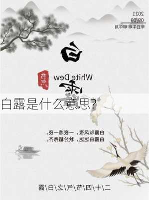 白露是什么意思?