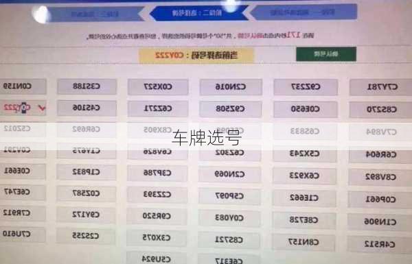车牌选号