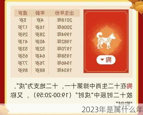 2023年是属什么年