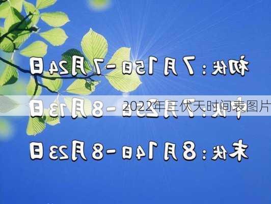 2022年三伏天时间表图片